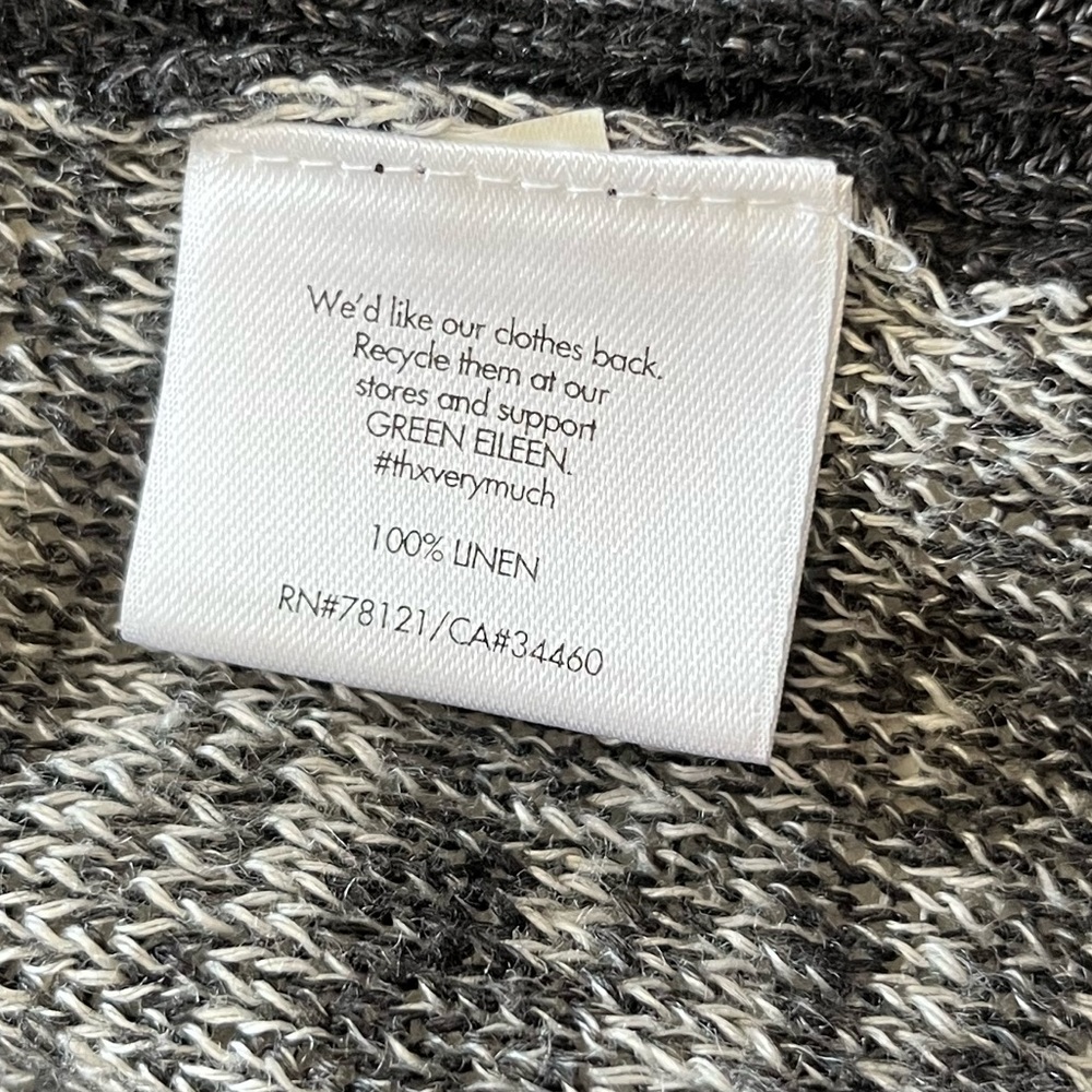 Eileen Fisher Linen Cardigan Size Large - Picture 6 of 8